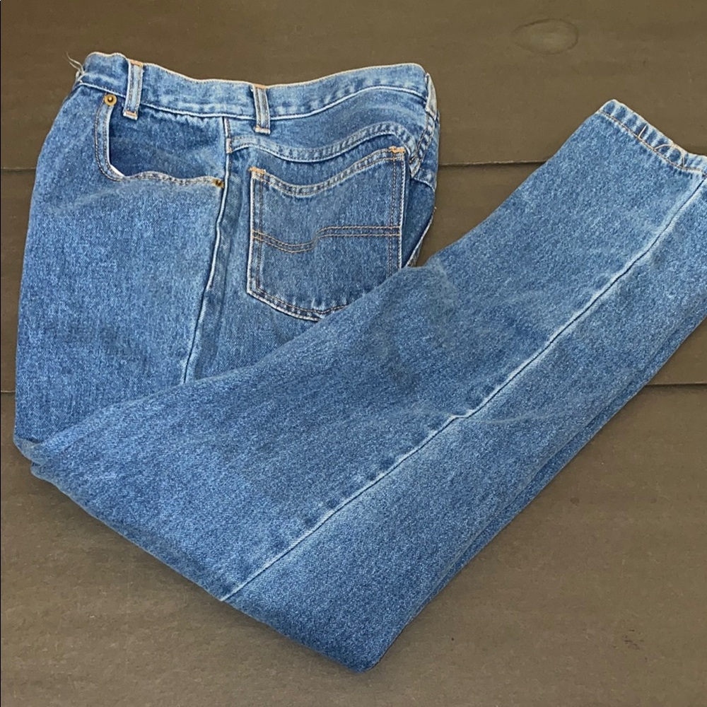Today Size 26 High Rise Blue Jeans with Textured Denim